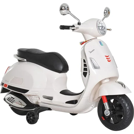 "Elektro Kindermotorrad VESPA Kinderauto Weiß image"