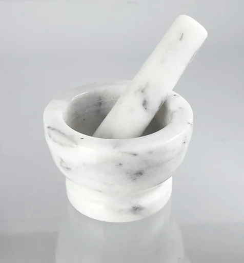 "Granit-Mörser, Marmor-Design, 7 x 10 cm image"