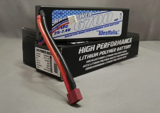 "Power Racing 50C - 6700Mah - 2S - 7,4V - T-Plug - Hard Case image"