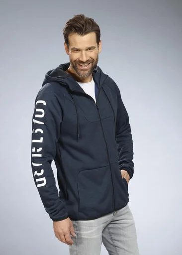 "Sweatjacke mit Kapuze, Farbe marine, Gr.XL image"