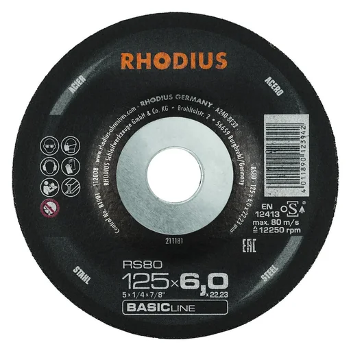 "Schruppscheibe RS80 Stahl, 125 x 6,0 x 22,23 mm, 25 Stück image"