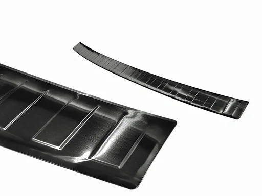 "Edelstahl Ladekantenschutz, VW CADDY + CADDY MAXI, 2003-2015, 2015> - graphite/black Line, gebürstet image"