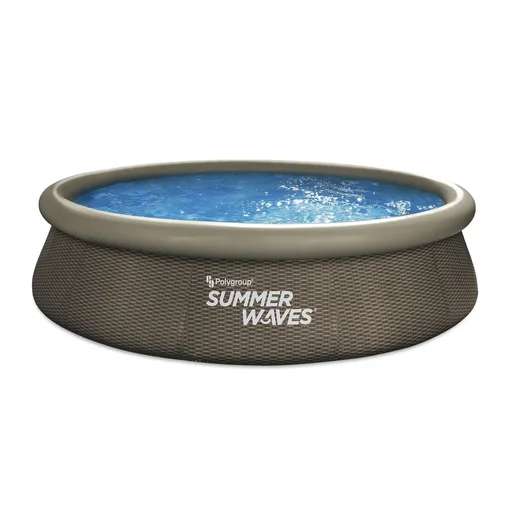 "Rundpool Ø366 x 76 cm rattan braun image"