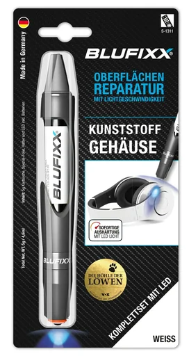 "Reparaturstift 5 g PW für Kunststoffgehäuse inklusive blauem LED-Licht, weiß image"