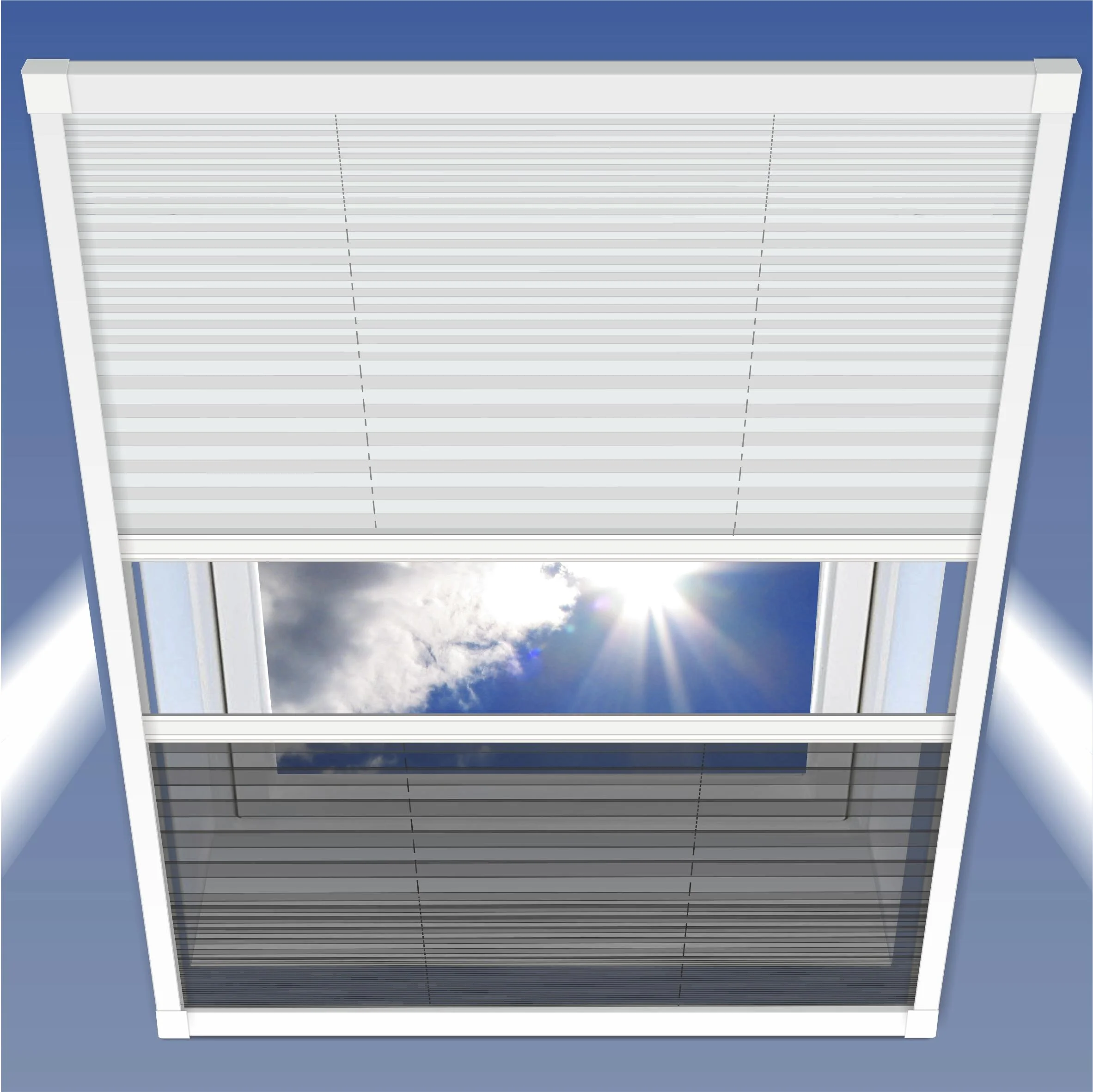 Duo Insektenschutz & Sonnenschutz Plissee, 134 x 160 cm für Dachfenster