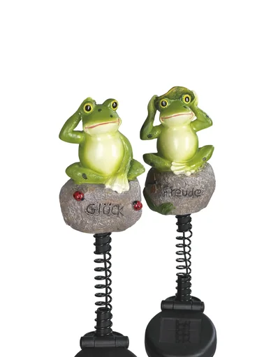 "Solar Leuchte Frosch - 2 Stück image"