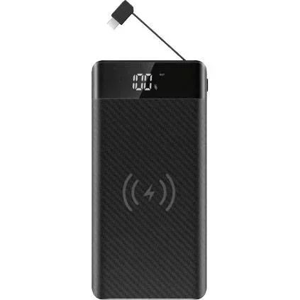 "VT-3508 Netzteil mit drahtloser QI-Ladefunktion - 20.000mah - einschließlich Mikro-USB-Kabel - schwarz image"