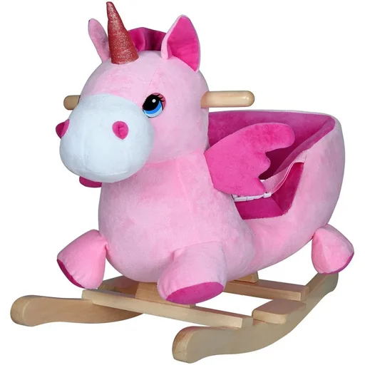 "Schaukelstuhl Kinder Einhorn mit Sicherheitsgurt image"