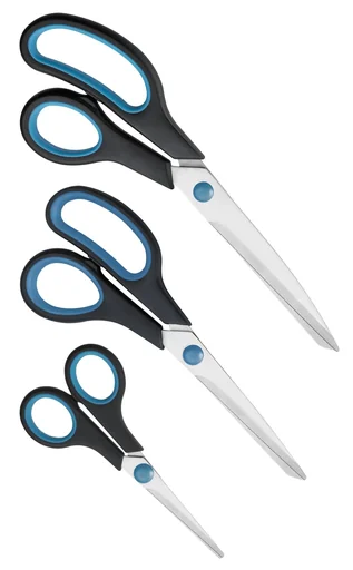"Haushalts-Scheren-Set, 3-teilig, Schwarz/ Türkis image"