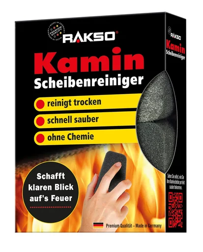 "Kaminscheibenreiniger Schwamm, 2er Pack, kratzfrei image"