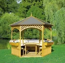 Pavillon Palma mit Holzdach und Dachpappe