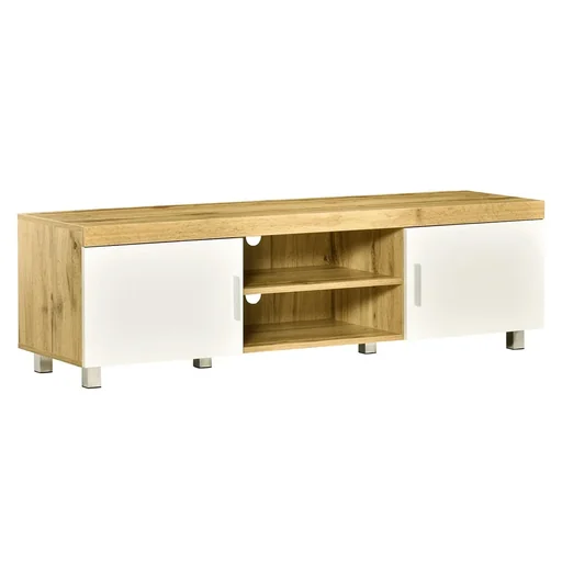 "TV Lowborad Fernsehtisch Fernsehschrank TV-Board TV-Schrank TV-Kommode für Fernseher bis 63 Zoll mit 2 Ablageböden Türen image"