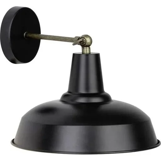 "Wandleuchte Ronaldino 90099/76 schwartz messing 28 cm image"