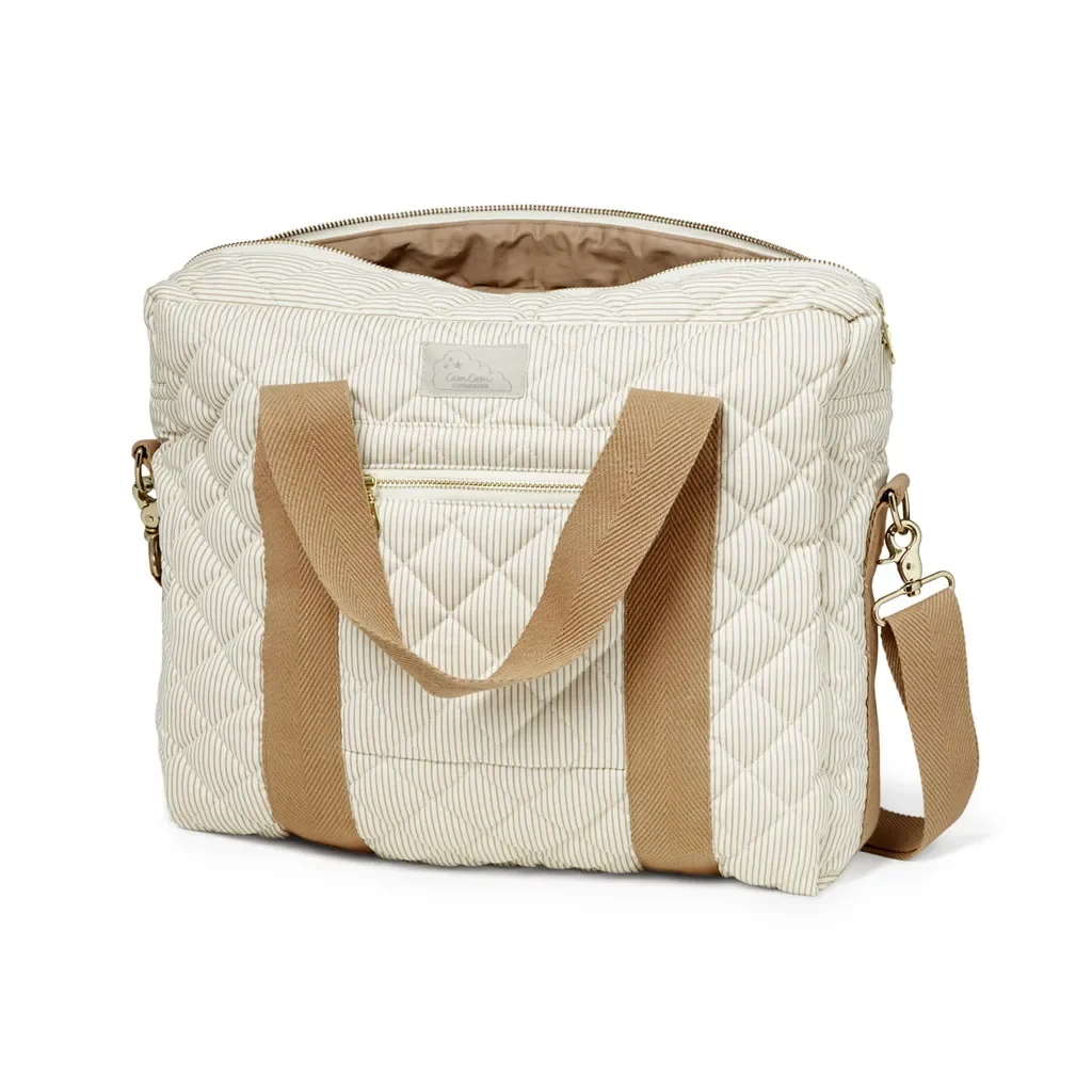 "Cam Cam Wickeltasche, Wickelrucksack - OCS Classic Stripes Camel image"