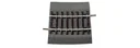 6 Stück Gebogenes Gleis R3¼ mit Bettung, Radius 419,6 mm, Bogenwinkel 7,5°