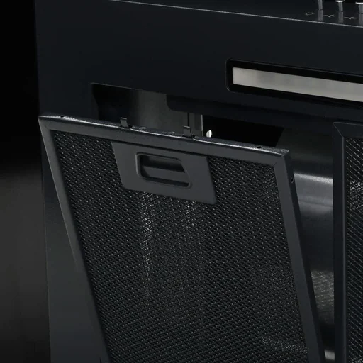 "Wandhaube 756 m³/h 90 cm Edelstahl schwarz image"