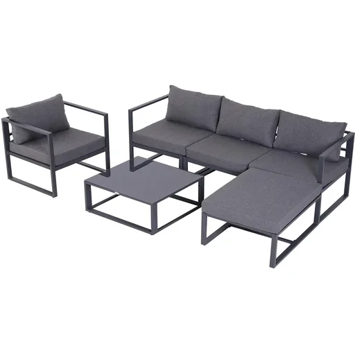 "Gartengarnitur für 4 5 Personen grau image"