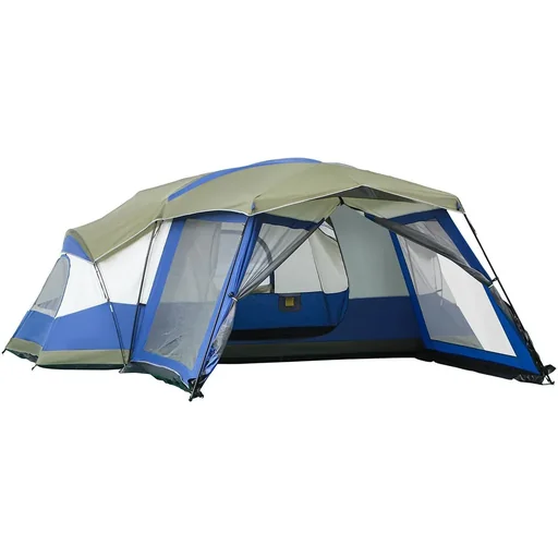 "Campingzelt 6-8 Personen - PU3000mm - Blau/Grün/Weiß - 518 x 487 x 237 cm image"