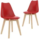 Esstischstühle 2tlg. Kunststoff rot