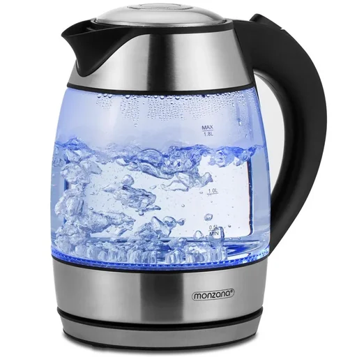 "Wasserkocher schwarz/silber Glas 1.8L image"