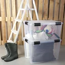 Wasserdichte Aufbewahrungsbox, transparent, 50 Liter