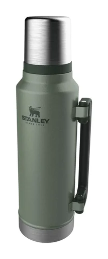 "Classic Vakuum Flasche 1,4 Liter mit Griff, Trinkbecher, Hammertone grün image"