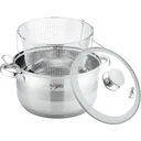 Fritteuse 3 Stück - Edelstahl - Induktionsfritteuse - Ø24×14,5 cm - 6,6L