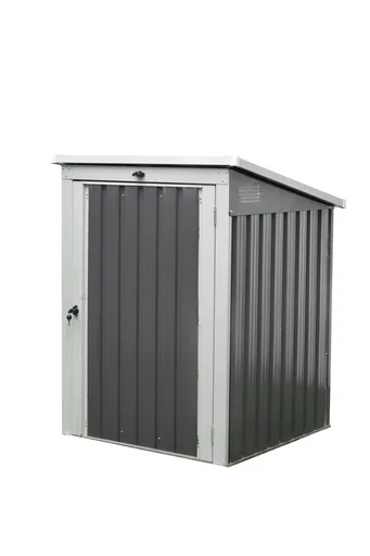 "Metall Mülltonnenbox 1-fach anthrazit/lichtgrau, 101x104x134 cm image"