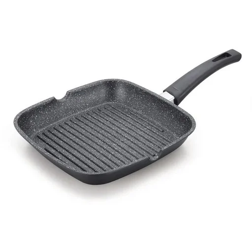 "Herenthal 24cm Grillpfanne - Marmorbeschichtung - Schwarz image"