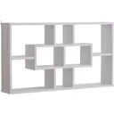 Wandregal Hängeregal Schweberegal Bücherregal Wandboard Organizer Holz Weiß 85 x 14,5 x 47,5 cm