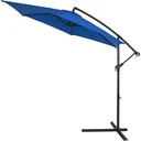 Sonnenschirm faltbar Aluminium blau Ø 330 cm UV-Schutz 40+