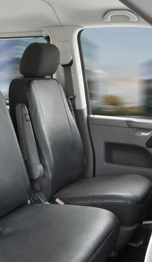 "Passform Sitzbezüge für VW T5 für Einzelsitz vorne aus Kunstleder ab BJ 09/2009 bis heute image"