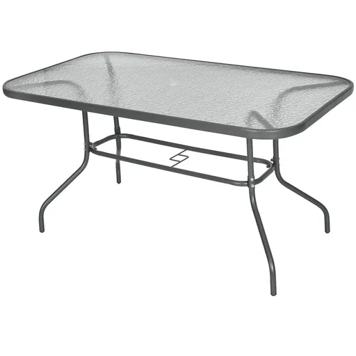 "Gartentisch mit Glasplatte 120 x 80 x 70 cm image"