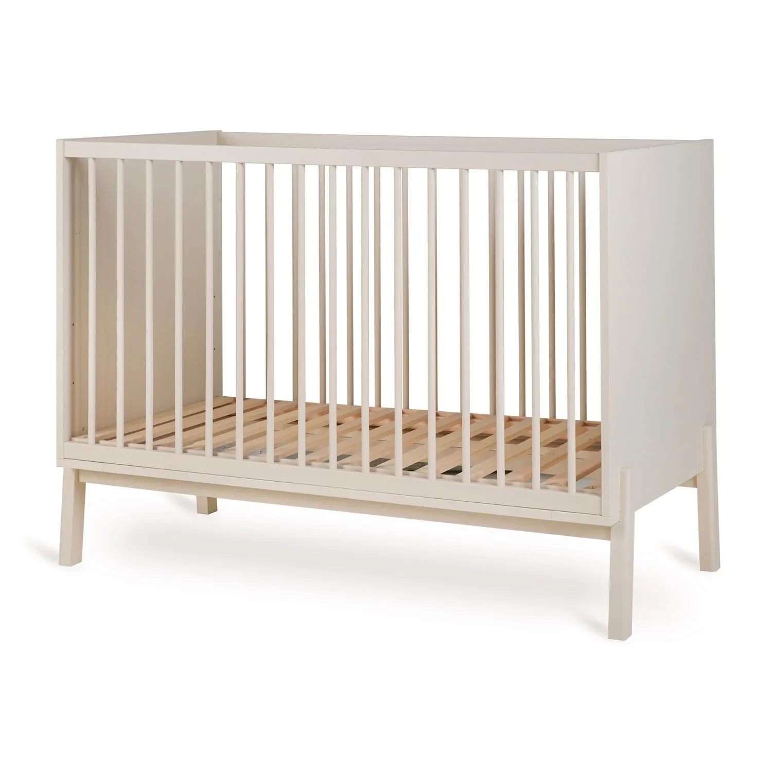 "Quax Ashi Babybett 120x60 cm – Höhenverstellbares Gitterbett mit Stil | Modernes Kinderbett aus Massivholz image"
