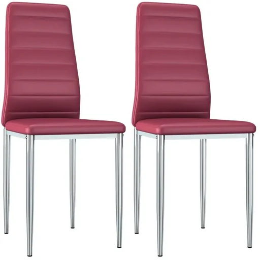 "Esszimmerstühle 2-Sitzer Kunstleder rot image"