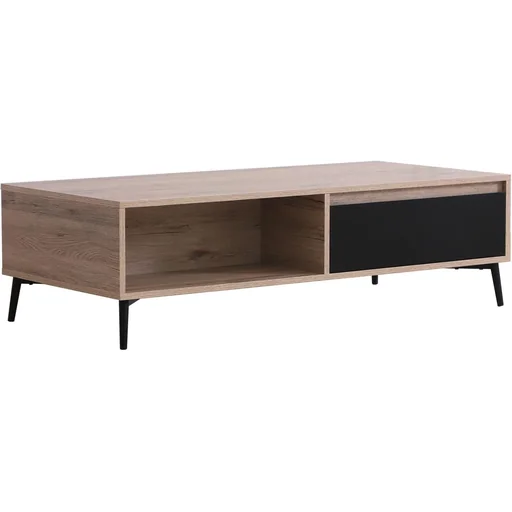 "Couchtisch Beistelltisch Sofatisch Fernsehtisch Kaffeetisch 2 x Schublade 2 x Ablage Holz 120 x 56 x 35 cm image"