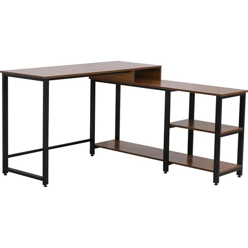"Eckschreibtisch im Industriestil braun/schwarz image"