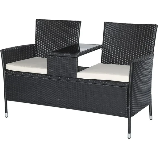 "Polyrattan Gartenbank image"