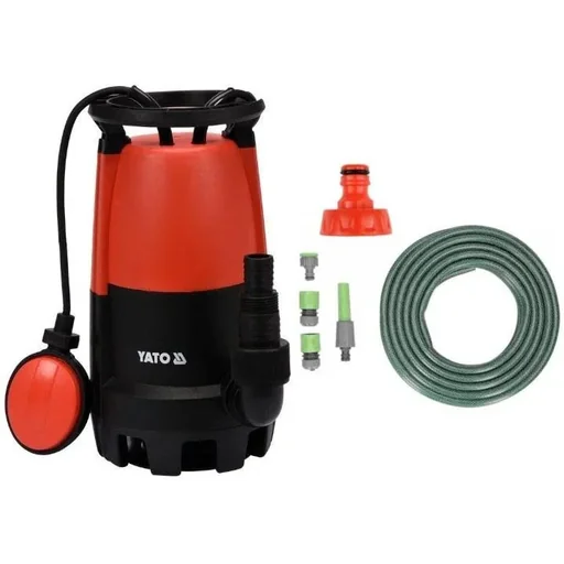 "Tauchpumpe - 400W - 11.000l/h MIT 15-Meter-Gartenschlauch inkl. Düse und Armaturen UND 1"-Hahn image"