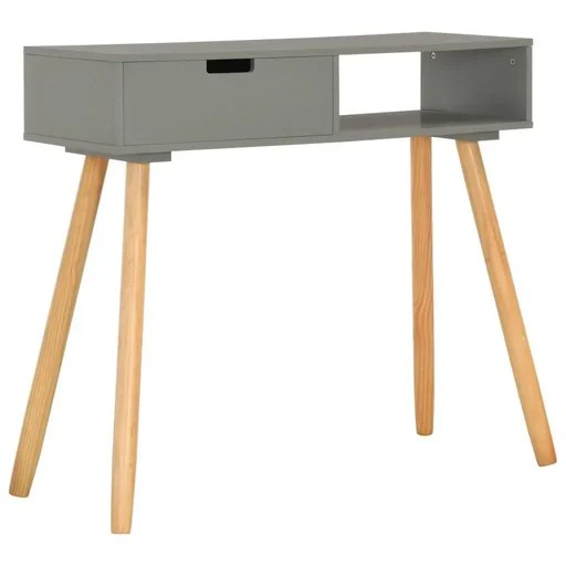 "Wandtisch 80x30x72 cm Kiefer massiv grau image"