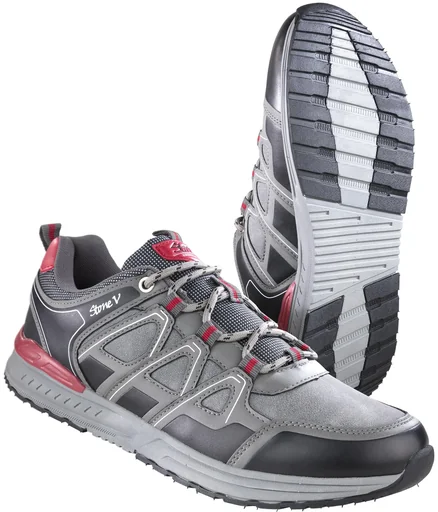"Wander und Freizeitschuh, grau/schwarz/rot, Gr.40 image"