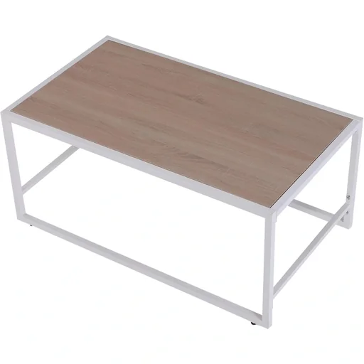 "Vintage Couchtisch Beistelltisch Wohnzimmertisch Sofatisch Metallgestell gemasert 106 x 61 x 47,5 cm image"