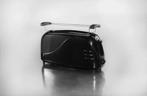 "Langschlitz-Toaster schwarz 1000 Watt, schwarz mit Brötchenaufsatz image"