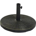 Sonnenschirmständer Schirmhalter Schirmfuß 25 kg Rattanoptik Ø35/Ø38/Ø48 mm Antik Bronze Ø53 x 30 cm