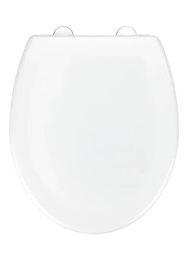 "Premium WC-Sitz Tallone Weiß, Duroplast, 2-Knopf Fix-Clip Edelstahlbefestigung image"