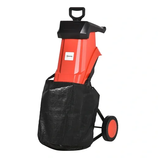 "Elektro Gartenhäcksler Walzenhäcksler inkl. Gartenabfallsack starke 2500 Watt Aststärke bis 40 mm 230-240V leise robust image"