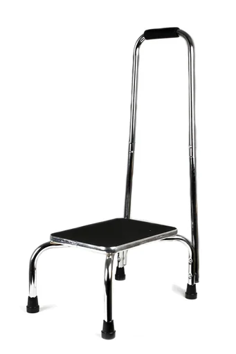 "Trittstufe mit höhenverstellbarem Haltegriff, Chrom, 88-108 cm image"