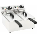 Elektro-Fritteuse doppelt 4000 W 12 L Edelstahl