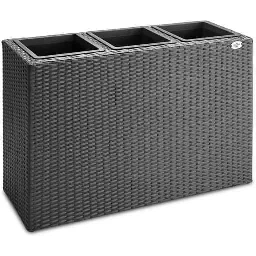 "Stehender Blumentopf schwarz 83x30,5x60cm image"