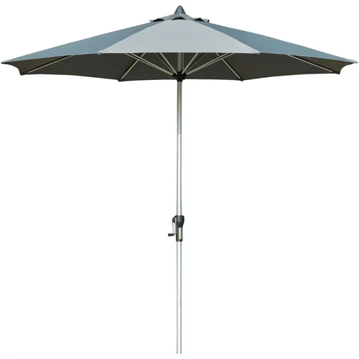 "Sonnenschirm 2,7 m 8 Rippen Aluminium Polyester Dunkelgrau image"